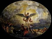 Eugene Delacroix St Michael defeats the Devil Sweden oil painting artist